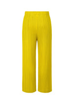 A detail shot of the PLEATS PLEASE ISSEY MIYAKE MONTHLY COLORS OCTOBER trousers.