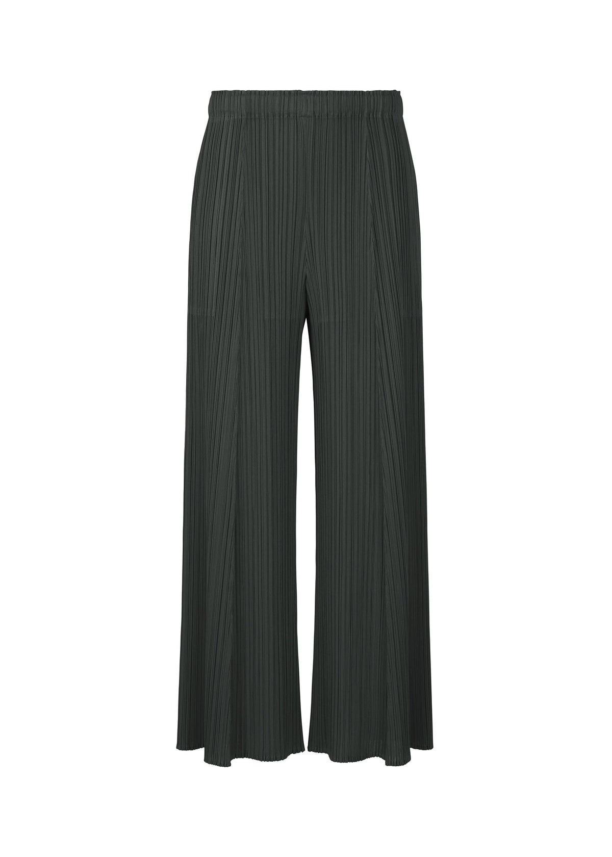 A product shot of the PLEATS PLEASE ISSEY MIYAKE MONTHLY COLORS NOVEMBER trousers in charcoal (17).