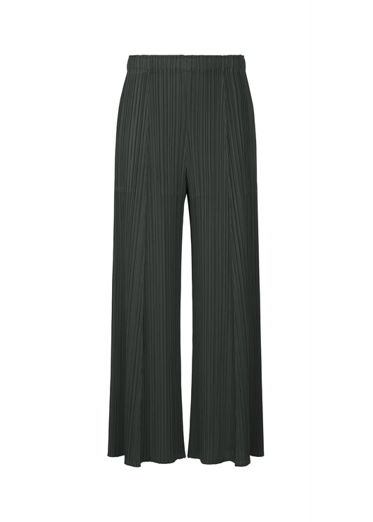 A product shot of the PLEATS PLEASE ISSEY MIYAKE MONTHLY COLORS NOVEMBER trousers in charcoal (17).