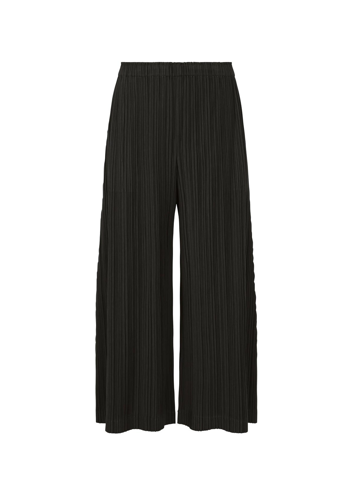 A product shot of the PLEATS PLEASE ISSEY MIYAKE WOOL PLEATS trousers in black (15).