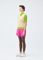 LUCID PLEATS Shorts Yellow Green