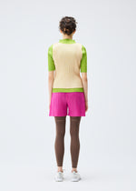 LUCID PLEATS Shorts Yellow Green