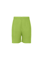 LUCID PLEATS Shorts Yellow Green