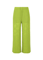 A product shot of the PLEATS PLEASE ISSEY MIYAKE TUNE clothing in yellow green (58).