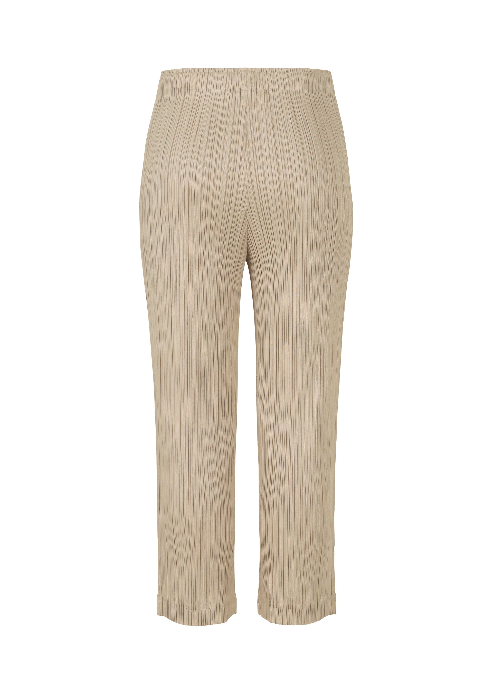 A detail shot of the PLEATS PLEASE ISSEY MIYAKE THICKER BOTTOMS 1 trousers.