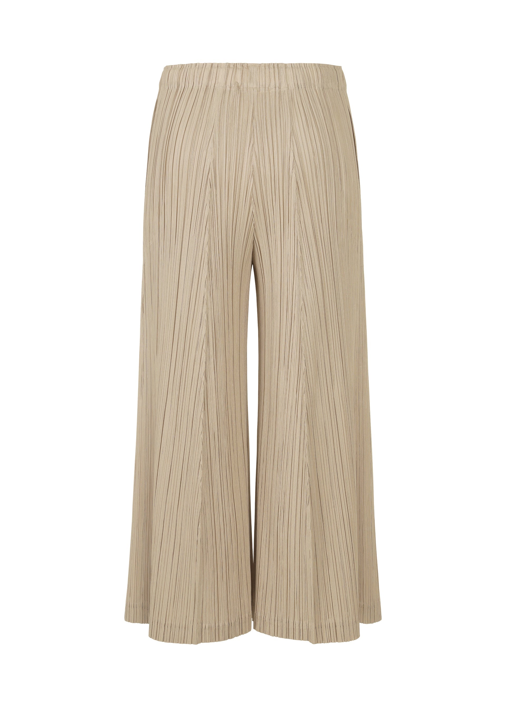 A detail shot of the PLEATS PLEASE ISSEY MIYAKE THICKER BOTTOMS 1 trousers.