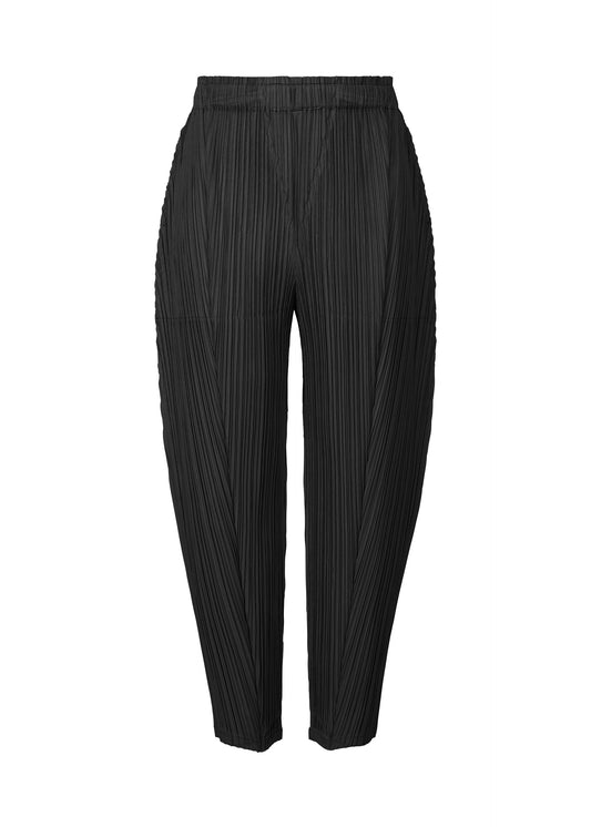 A product shot of the PLEATS PLEASE ISSEY MIYAKE THICKER BOTTOMS 2 trousers in black (15).