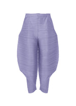 A product shot of the PLEATS PLEASE ISSEY MIYAKE THICKER BOUNCE trousers in steel blue (74).