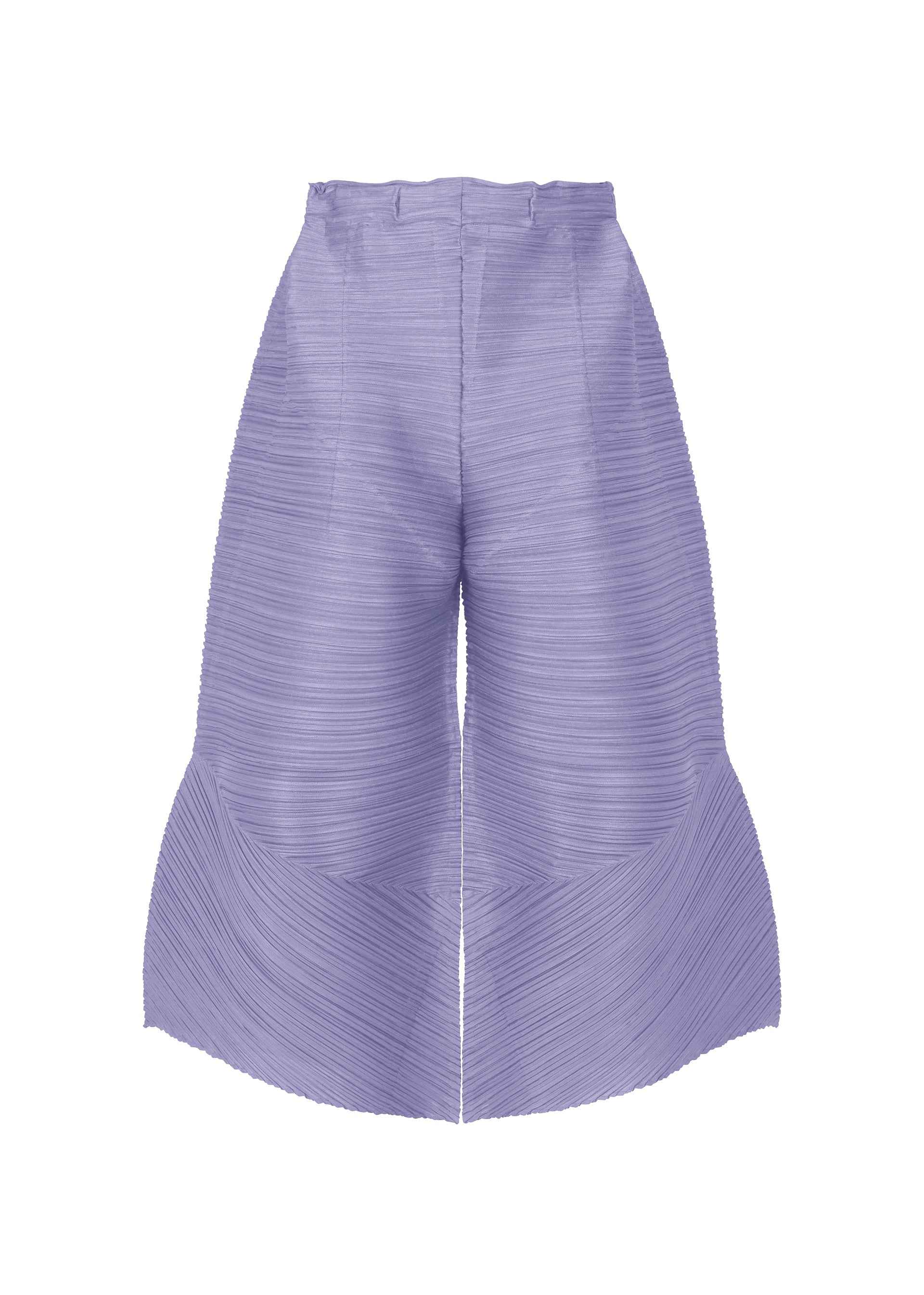 A product shot of the PLEATS PLEASE ISSEY MIYAKE THICKER BOUNCE trousers in steel blue (74).