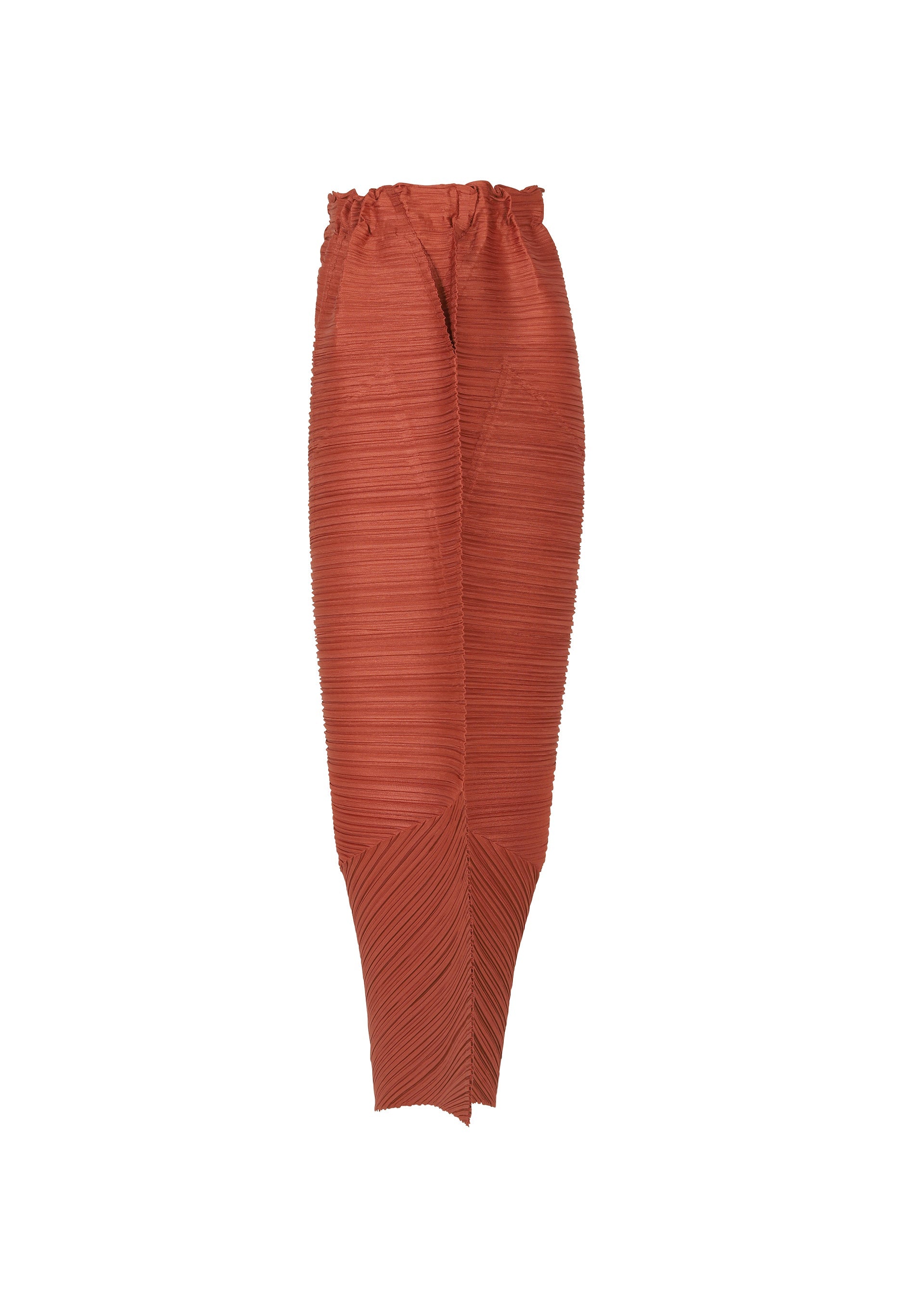 A detail shot of the PLEATS PLEASE ISSEY MIYAKE THICKER BOUNCE trousers.