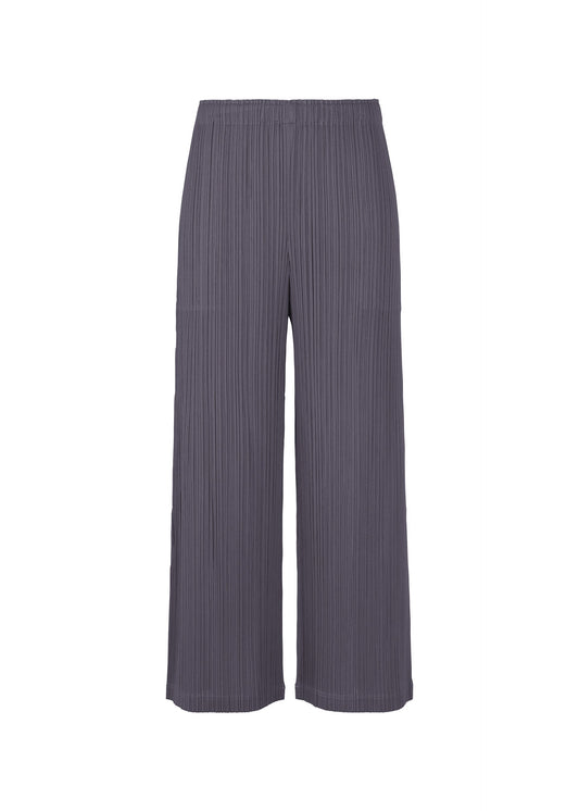 A product shot of the PLEATS PLEASE ISSEY MIYAKE LOOP BOTTOMS clothing in dark grey (13).