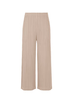 A product shot of the PLEATS PLEASE ISSEY MIYAKE LOOP BOTTOMS clothing in greige (42).