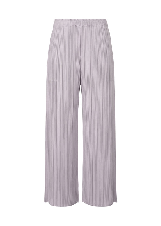 A product shot of the PLEATS PLEASE ISSEY MIYAKE SQUARE trousers in blue grey (09).
