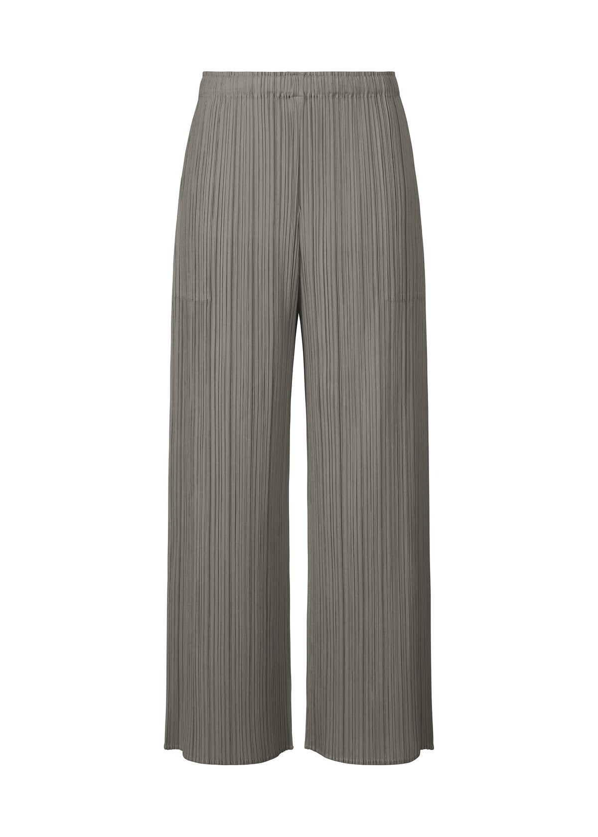 A product shot of the PLEATS PLEASE ISSEY MIYAKE SQUARE trousers in grey (12).