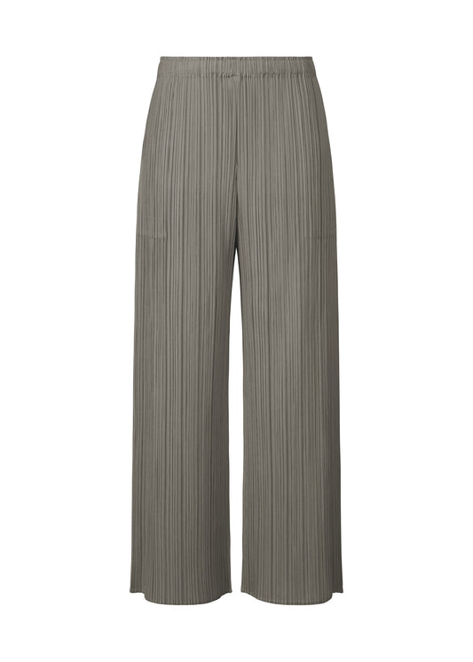 A product shot of the PLEATS PLEASE ISSEY MIYAKE SQUARE trousers in grey (12).
