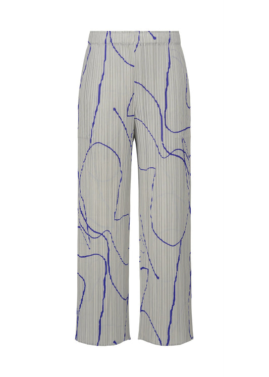 A product shot of the PLEATS PLEASE ISSEY MIYAKE PAUSE trousers in grey (12).