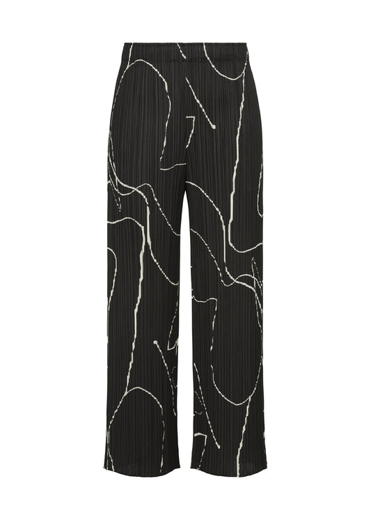 A product shot of the PLEATS PLEASE ISSEY MIYAKE PAUSE trousers in black (15).