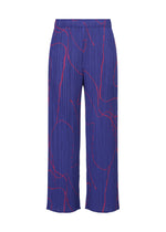 A product shot of the PLEATS PLEASE ISSEY MIYAKE PAUSE trousers in blue (72).