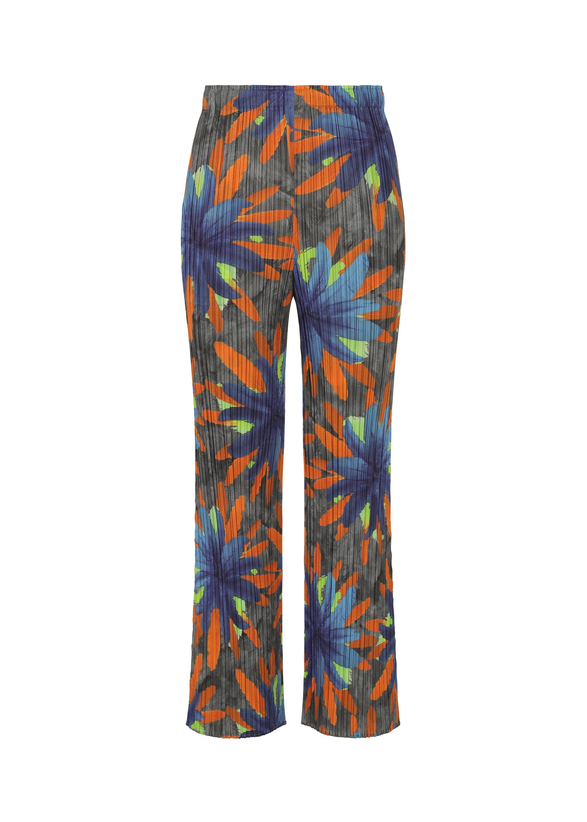 A product shot of the PLEATS PLEASE ISSEY MIYAKE CARNIVAL trousers in grey (12).