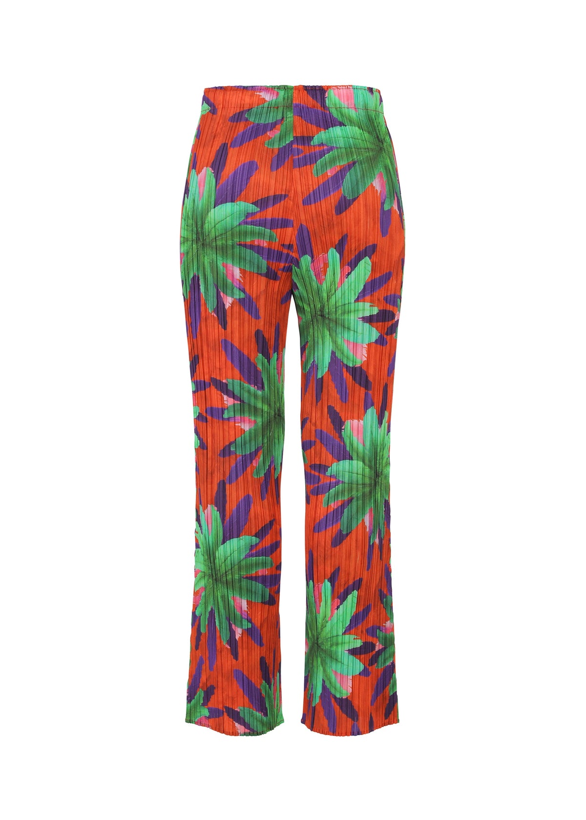 A detail shot of the PLEATS PLEASE ISSEY MIYAKE CARNIVAL trousers.