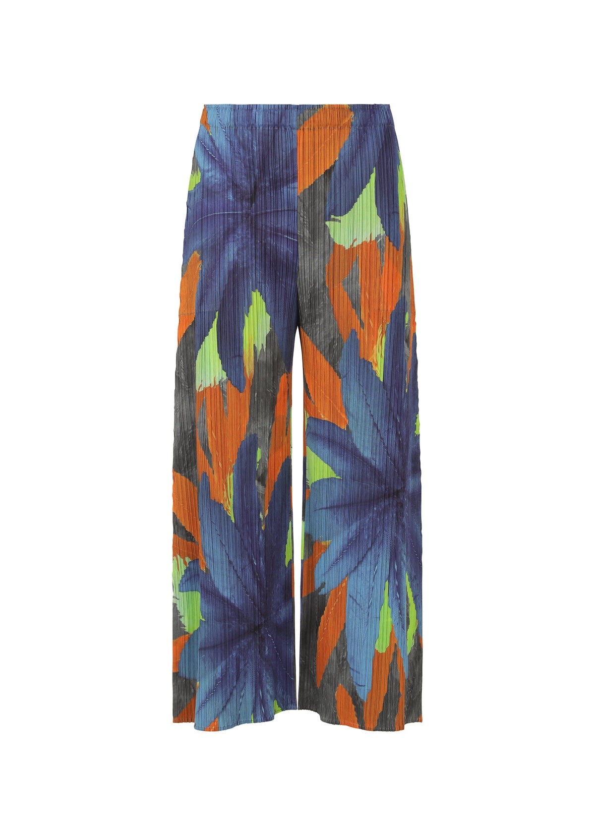 A product shot of the PLEATS PLEASE ISSEY MIYAKE CARNIVAL trousers in grey (12).