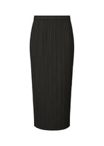 A product shot of the PLEATS PLEASE ISSEY MIYAKE MONTHLY COLORS AUGUST skirt in black (15).