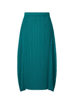 A product shot of the PLEATS PLEASE ISSEY MIYAKE MONTHLY COLORS OCTOBER skirt in turquoise green (61).