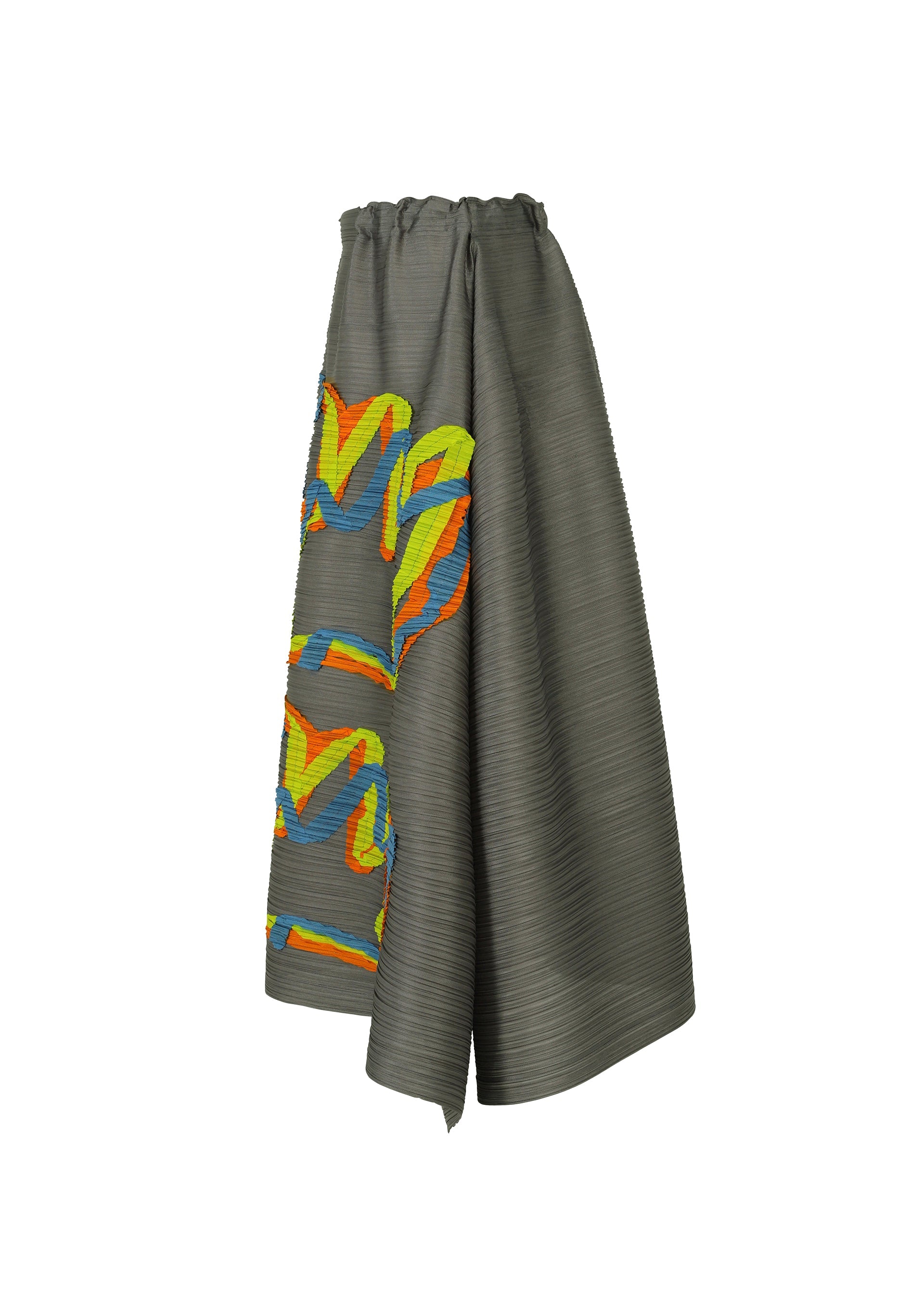 A detail shot of the PLEATS PLEASE ISSEY MIYAKE MIX skirt.