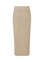 A detail shot of the PLEATS PLEASE ISSEY MIYAKE THICKER BOTTOMS 1 skirt.