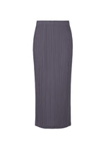 A product shot of the PLEATS PLEASE ISSEY MIYAKE LOOP BOTTOMS clothing in dark grey (13).