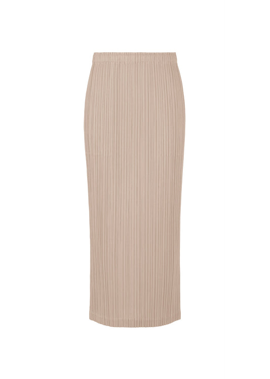 A product shot of the PLEATS PLEASE ISSEY MIYAKE LOOP BOTTOMS clothing in greige (42).