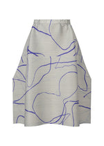 A product shot of the PLEATS PLEASE ISSEY MIYAKE PAUSE skirt in grey (12).
