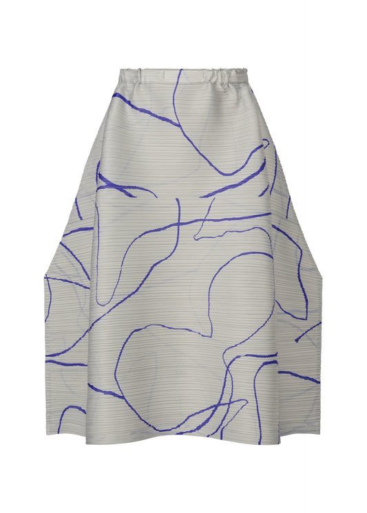 A product shot of the PLEATS PLEASE ISSEY MIYAKE PAUSE skirt in grey (12).