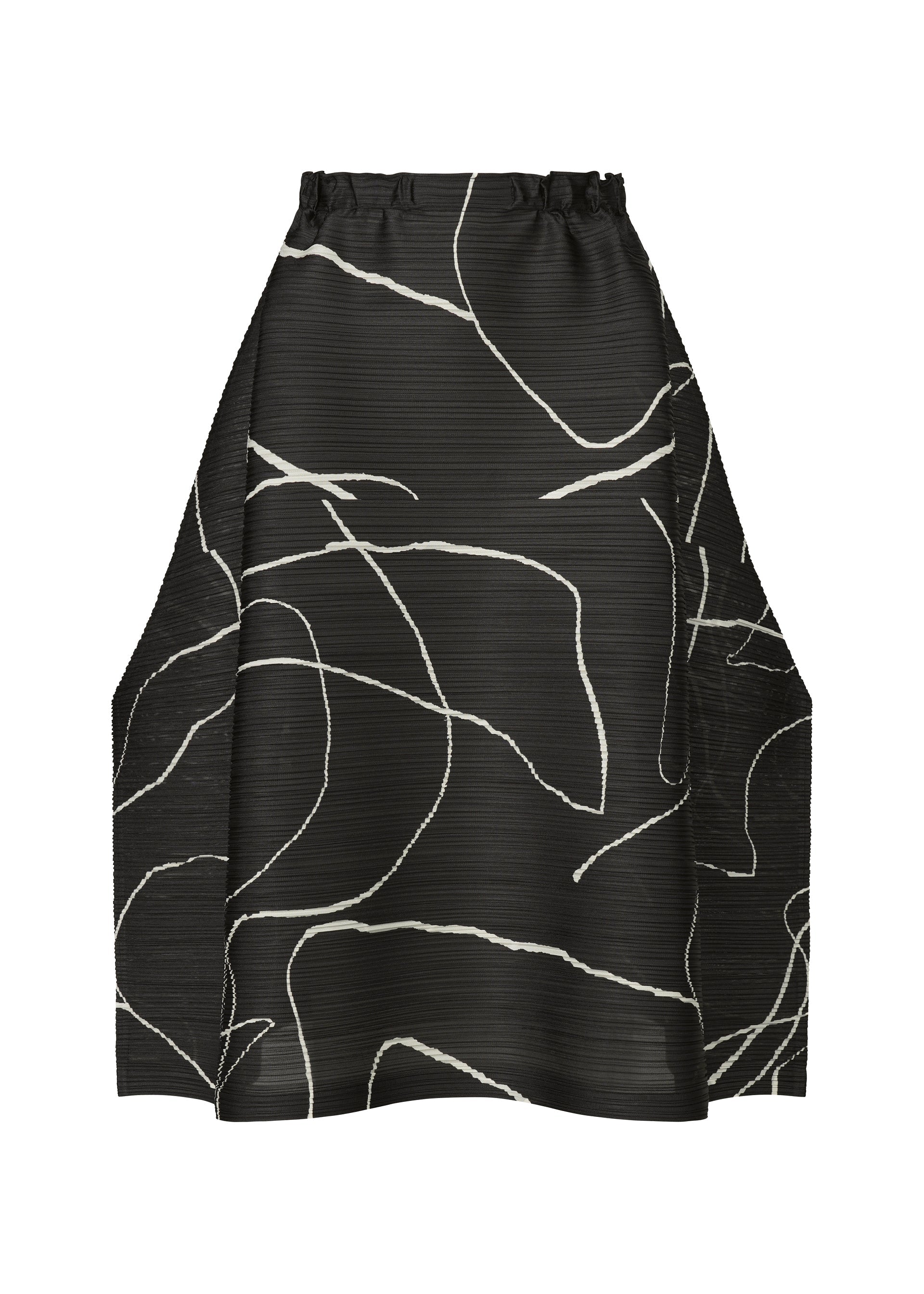 A product shot of the PLEATS PLEASE ISSEY MIYAKE PAUSE skirt in black (15).