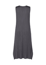 A detail shot of the PLEATS PLEASE ISSEY MIYAKE MONTHLY COLORS JULY dress.