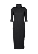 A product shot of the PLEATS PLEASE ISSEY MIYAKE MONTHLY COLORS SEPTEMBER dress in black (15).
