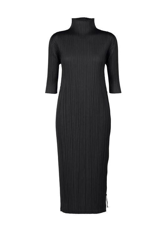 A product shot of the PLEATS PLEASE ISSEY MIYAKE MONTHLY COLORS SEPTEMBER dress in black (15).