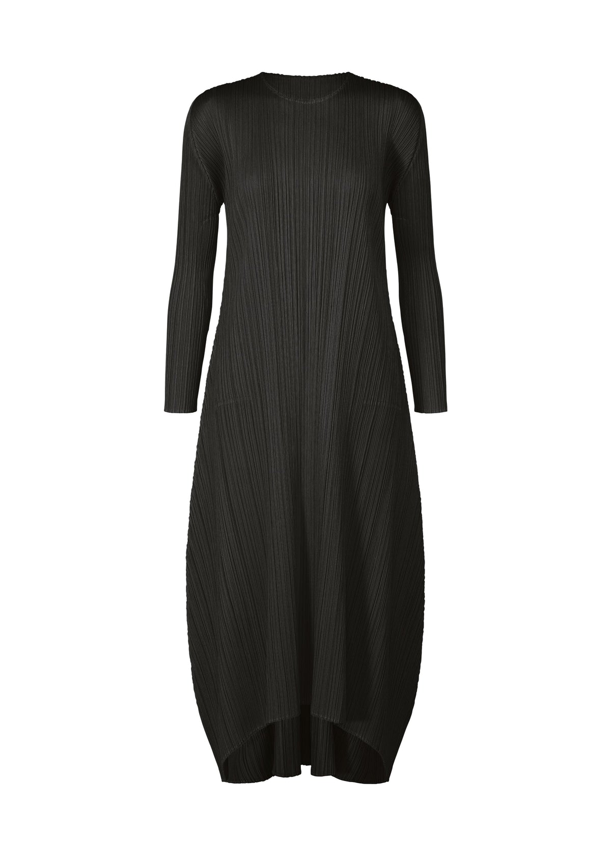 A product shot of the PLEATS PLEASE ISSEY MIYAKE MONTHLY COLORS OCTOBER dress in black (15).