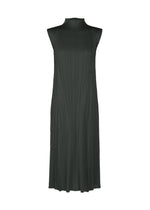 A product shot of the PLEATS PLEASE ISSEY MIYAKE MONTHLY COLORS NOVEMBER dress in charcoal (17).