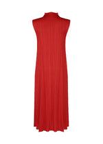 A detail shot of the PLEATS PLEASE ISSEY MIYAKE MONTHLY COLORS NOVEMBER dress.