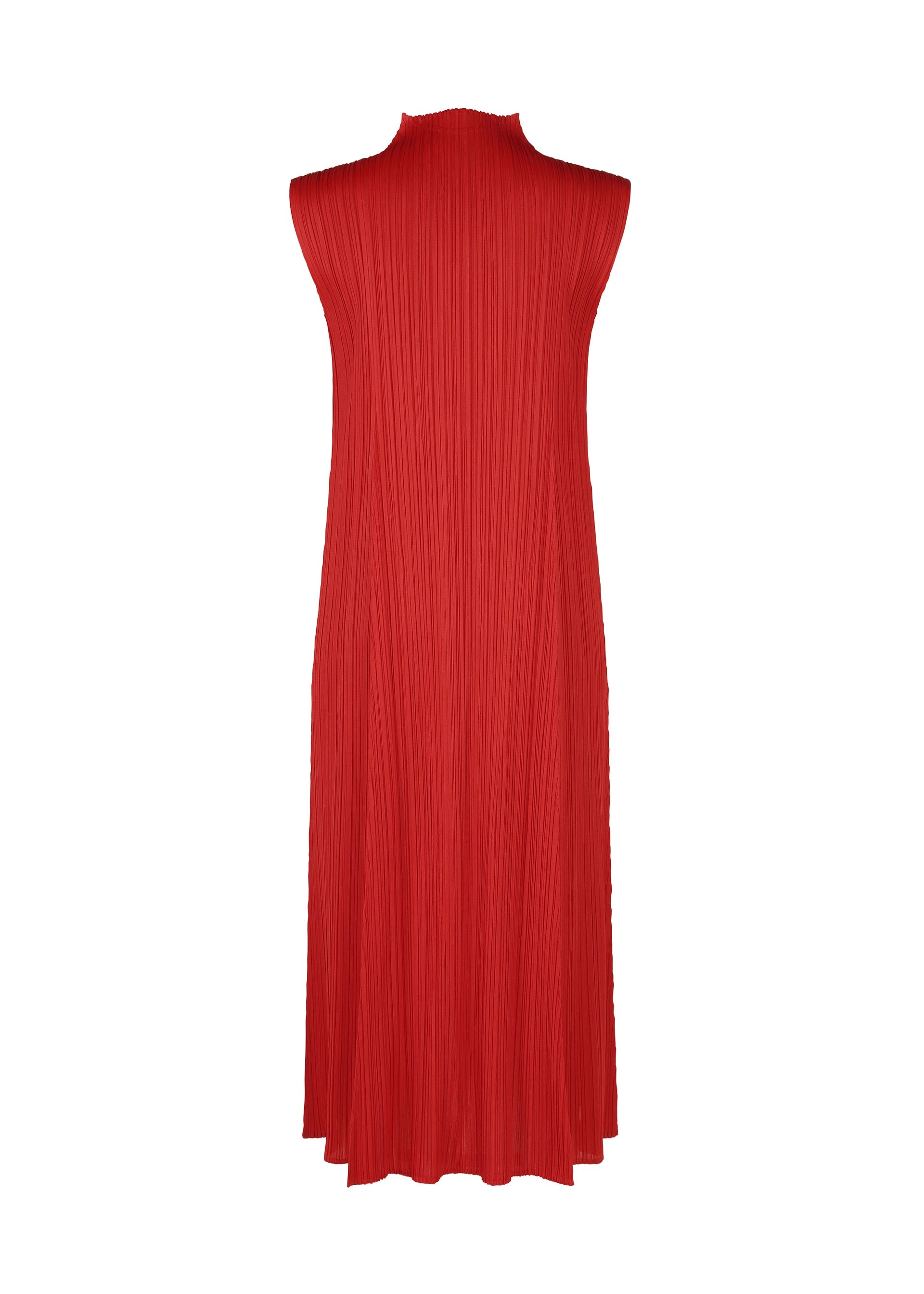 A detail shot of the PLEATS PLEASE ISSEY MIYAKE MONTHLY COLORS NOVEMBER dress.