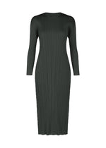 A product shot of the PLEATS PLEASE ISSEY MIYAKE MONTHLY COLORS NOVEMBER dress in charcoal (17).