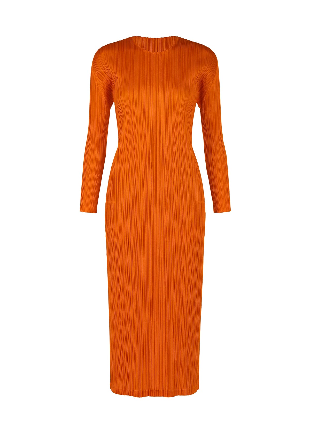 A product shot of the PLEATS PLEASE ISSEY MIYAKE MONTHLY COLORS DECEMBER clothing in orange (32).