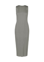 A product shot of the PLEATS PLEASE ISSEY MIYAKE LUCID PLEATS dress in grey (12).