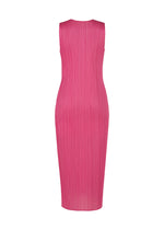 A detail shot of the PLEATS PLEASE ISSEY MIYAKE LUCID PLEATS dress.
