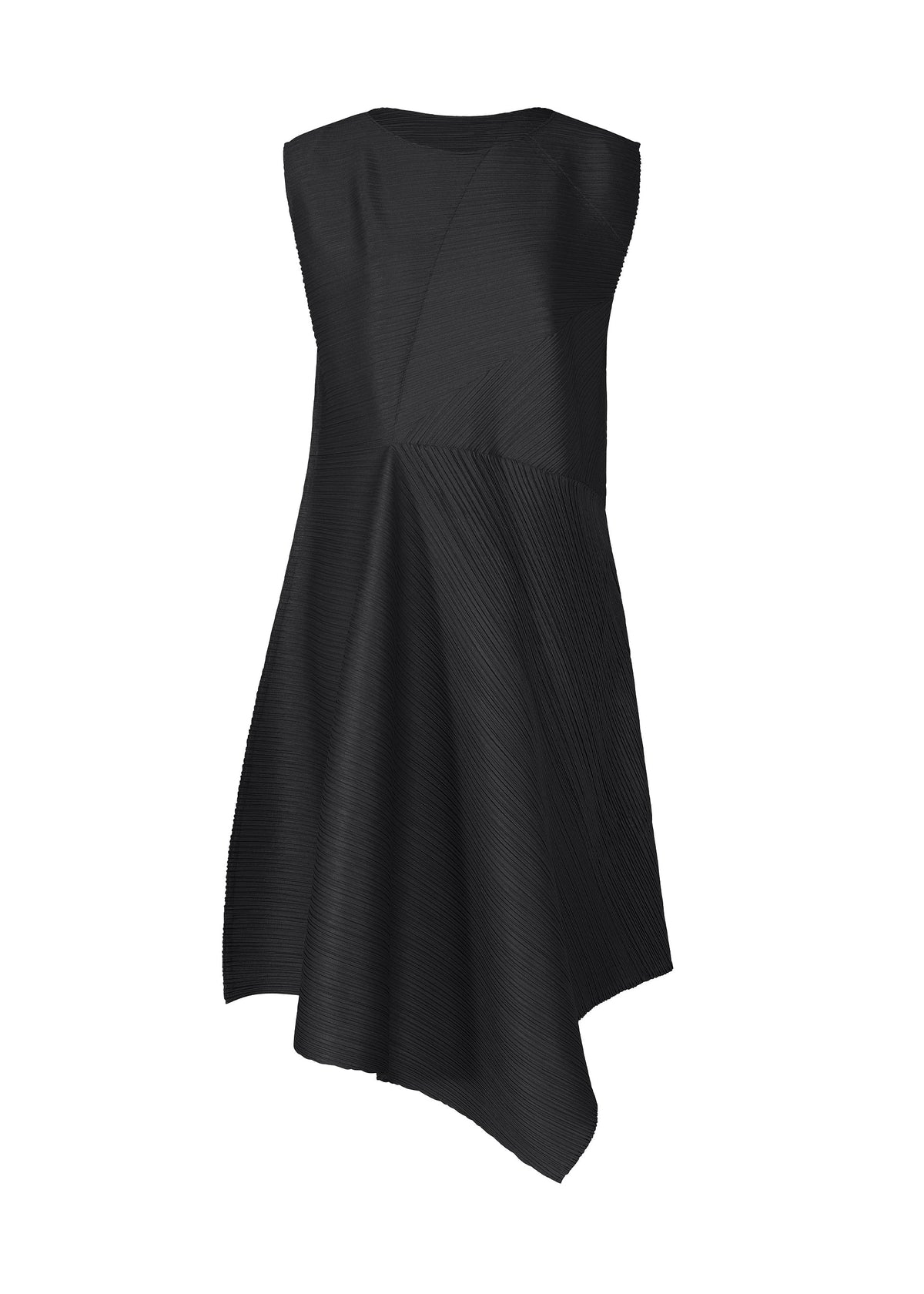 A product shot of the PLEATS PLEASE ISSEY MIYAKE SPIN dress in black (15).