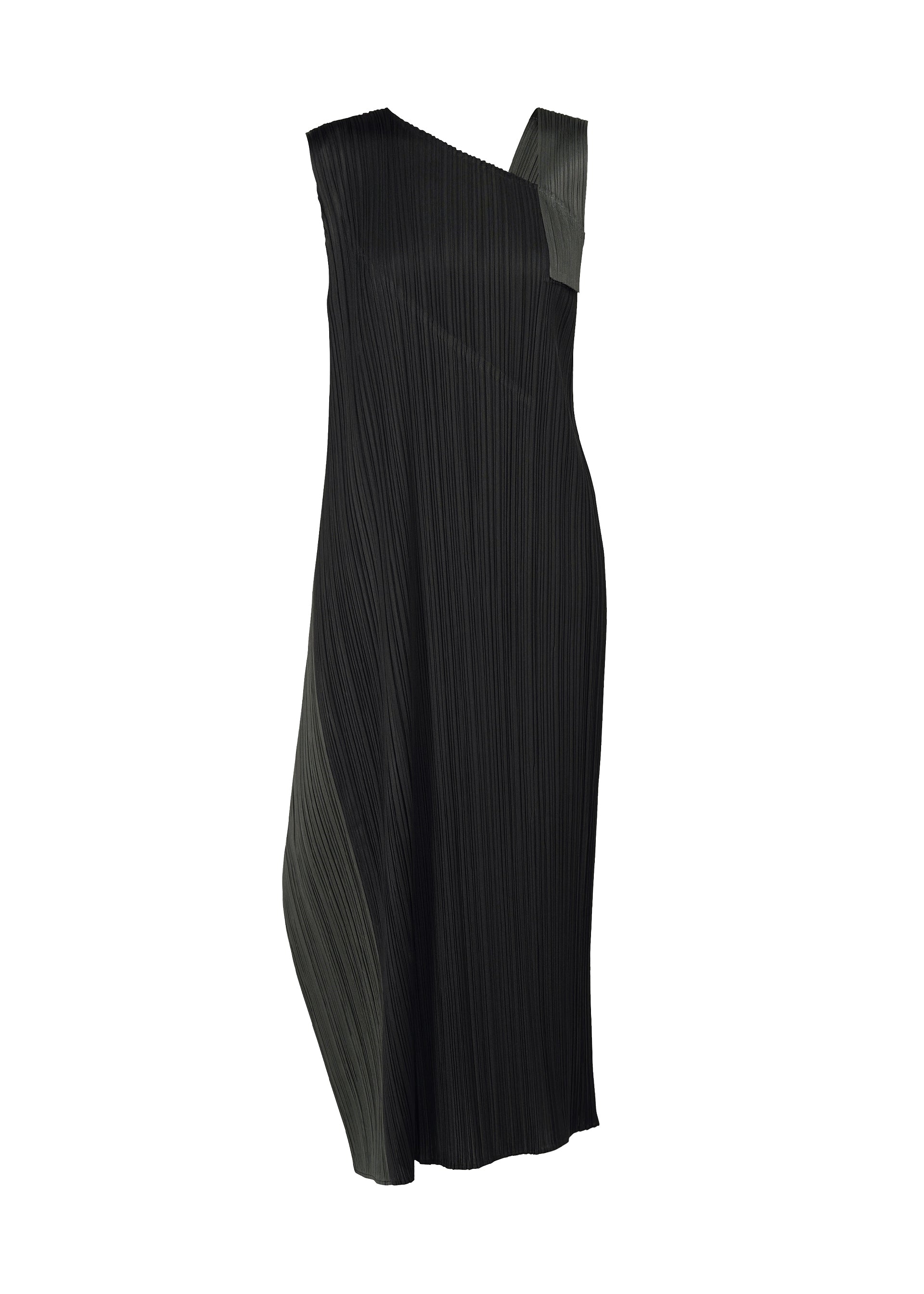A product shot of the PLEATS PLEASE ISSEY MIYAKE POINTE dress in black.