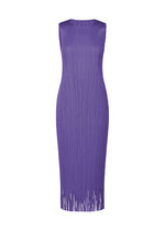 A product shot of the PLEATS PLEASE ISSEY MIYAKE WAVE dress in purple blue (83).
