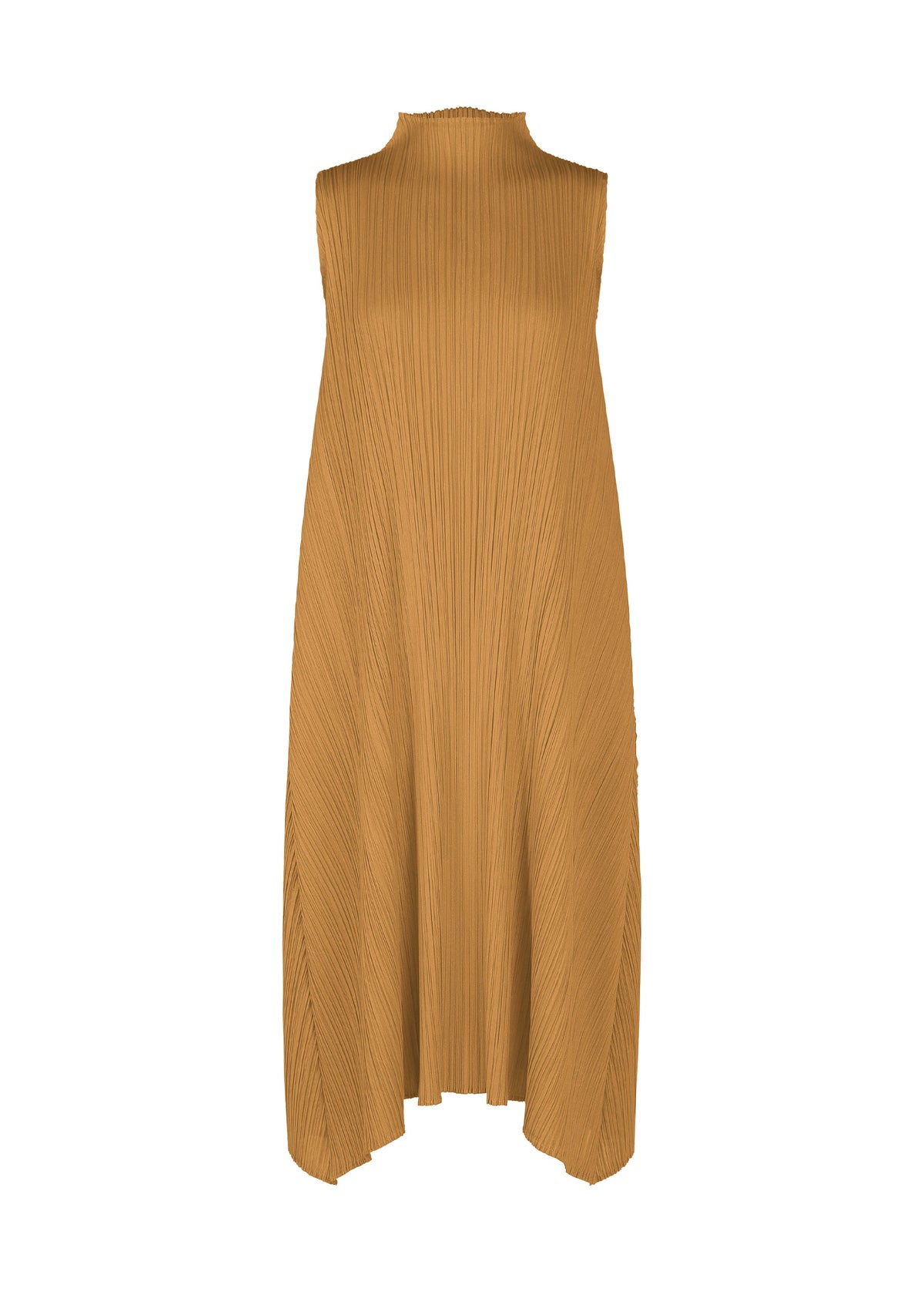 A product shot of the PLEATS PLEASE ISSEY MIYAKE EFFICIENT SQUARE 2 clothing in camel brown (34).