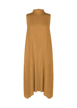 A product shot of the PLEATS PLEASE ISSEY MIYAKE EFFICIENT SQUARE 2 clothing in camel brown (34).